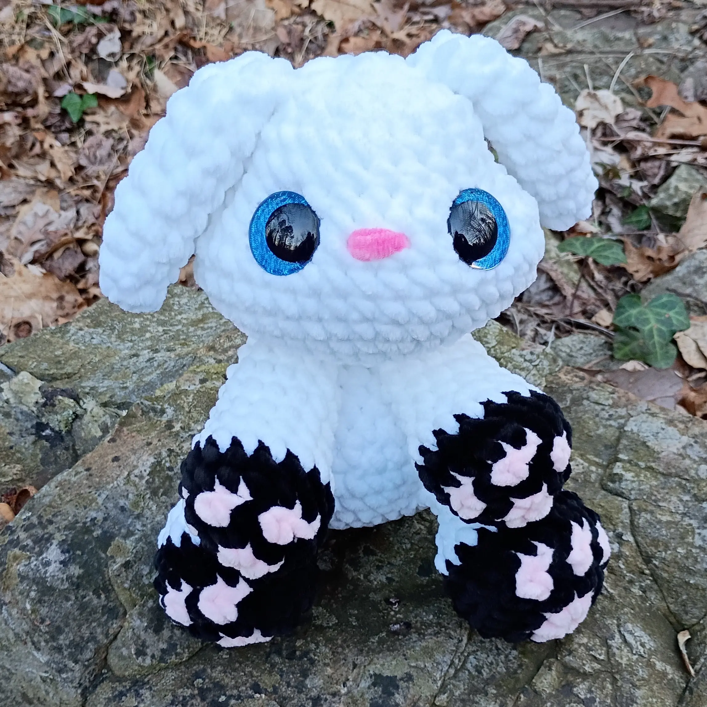 New Handmade Crochet Bunny Plushie, Collectible Stuffed Animal Toy