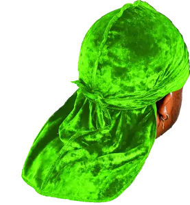 Premium Crushed Velvet Lime Green Durag