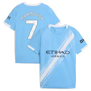 MCI Away Marmoush Jersey Soccer Fan Shirt