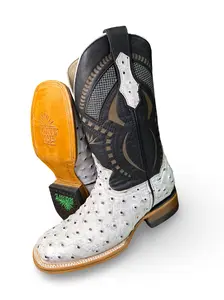 Bota Vaquera Avestruz Print Para Caballero