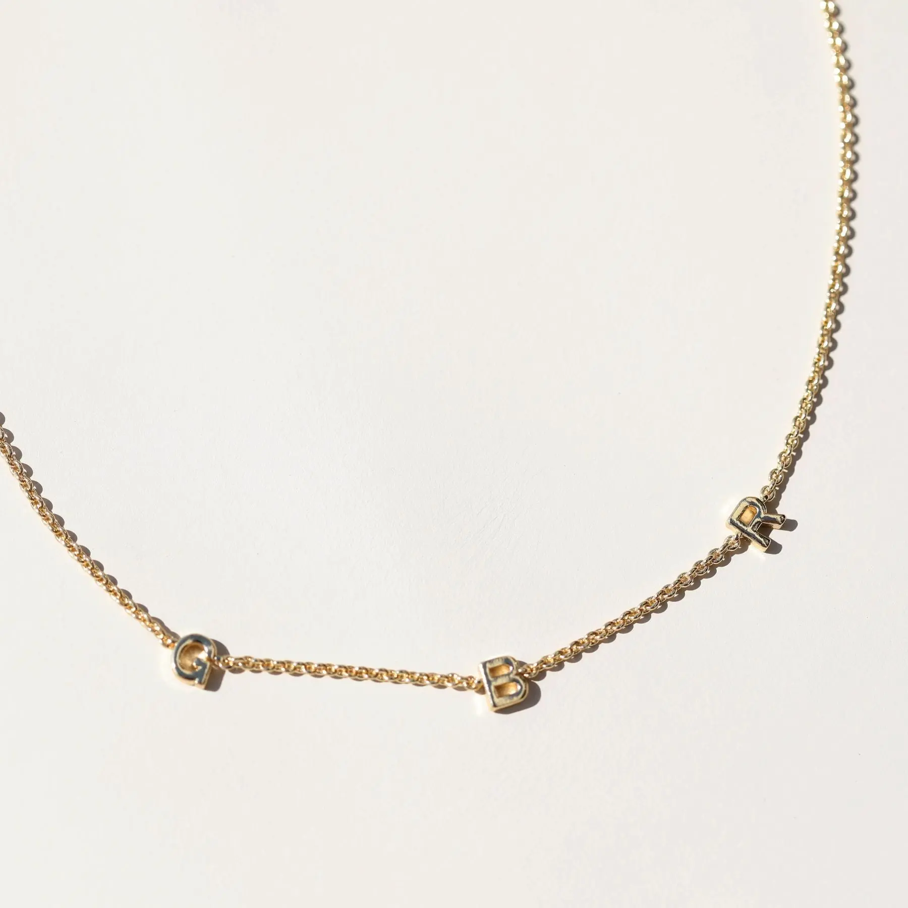 "Go Big Red" Initial Necklace - University of Nebraska