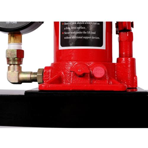 12Ton Bottle Jack Shop Press with Gauge, Bend, Straighten, or Press Parts, Install Bearings, U-Joints, Bushings, Ball Joints, and Pulleys,RED