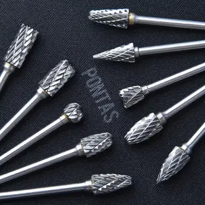 10pcs Carbide Rotary Burr Set, 1/8 Inch Shank, Fits Die Grinder, Ideal for Woodworking, Drilling, Metal Carving, Engraving, Polishing