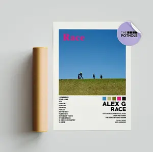 Alex G Posters - Race Poster - Hndrxx, Tracklist Poster, Album Cover Poster, Poster Print Wall Art