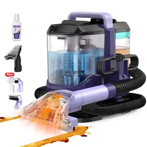 Upholstery Carpet Vacuum Cleaner, 18KPa Suction Spot Cleaning Machine for Pet Stains, Carpets, Sofa, Car Seats, Mattress, with 3 Multipurpose Cleaning Tools, 6'' Deep Cleaning Brush | Portable 3-in-1 New Purple C9S pet lovers