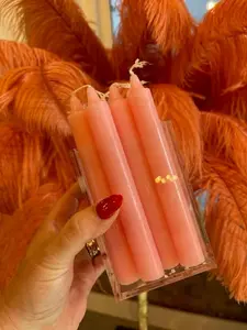 Pink Taper Candle
