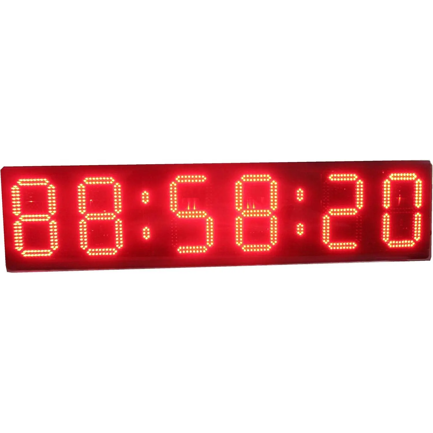 AZOOU 10" High Character LED Wall Clock - LED Digital Countdown/Up Timer with IR Remote Control, Red Color Decor for Bus Display, Led Clock