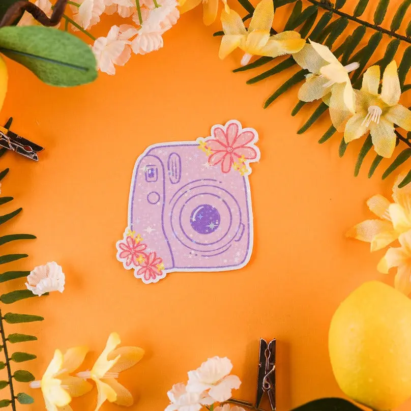 Holographic Polaroid Camera Sticker