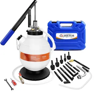 JIFETOR Transmission Fluid Refill Pump ATF Transfer Tool Kit, Manual Gearbox Oil Filler Set with 7.5L Oil Filling Can Dispenser 15PCS ATF Adapters Compatible with Ford Audi Mercedes Benz VW BMW