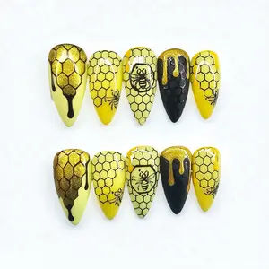 Honey Bee Press On Nails