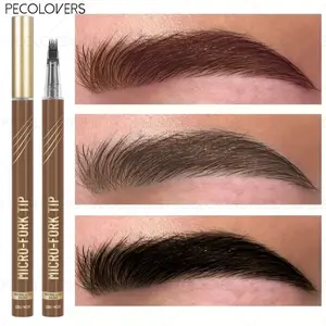 2 Pcs Four-pronged Liquid Eyebrow Pencil, Natural Simulation 3D Eyebrow Look, Long-lasting Fast-Drying Easy To Slide, Four-Precise Tip for Defined Brows Suitable for All Types, Perfect Gifts