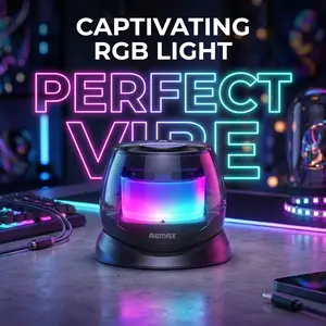 MagSafe Compatible Magnetic Bluetooth 5.4 Speaker with RGB Ambient Light. Transparent Cyberpunk Mini Wireless Speaker for iPhone 17 16 Desktop Setup. 40mm Driver 360 Surround Sound with TWS Stereo Pairing. Ultra Lightweight Portable Magnetic Speaker