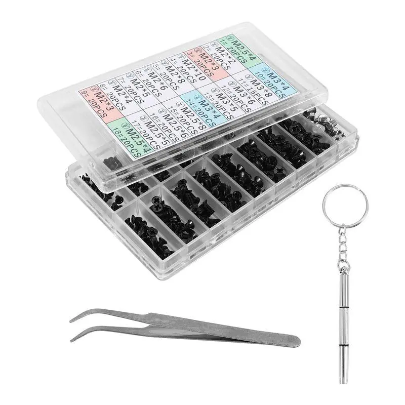 355 pcs assorted PC screws set (M2, M3, M2.5), computer screws, HDD/SSD screws, for universal laptop/PC computer repair