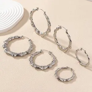 Elegant Boho Bamboo Earrings 3 Sets 6 pcs Perfect for Party and Daily Wear Fashion Accessory
