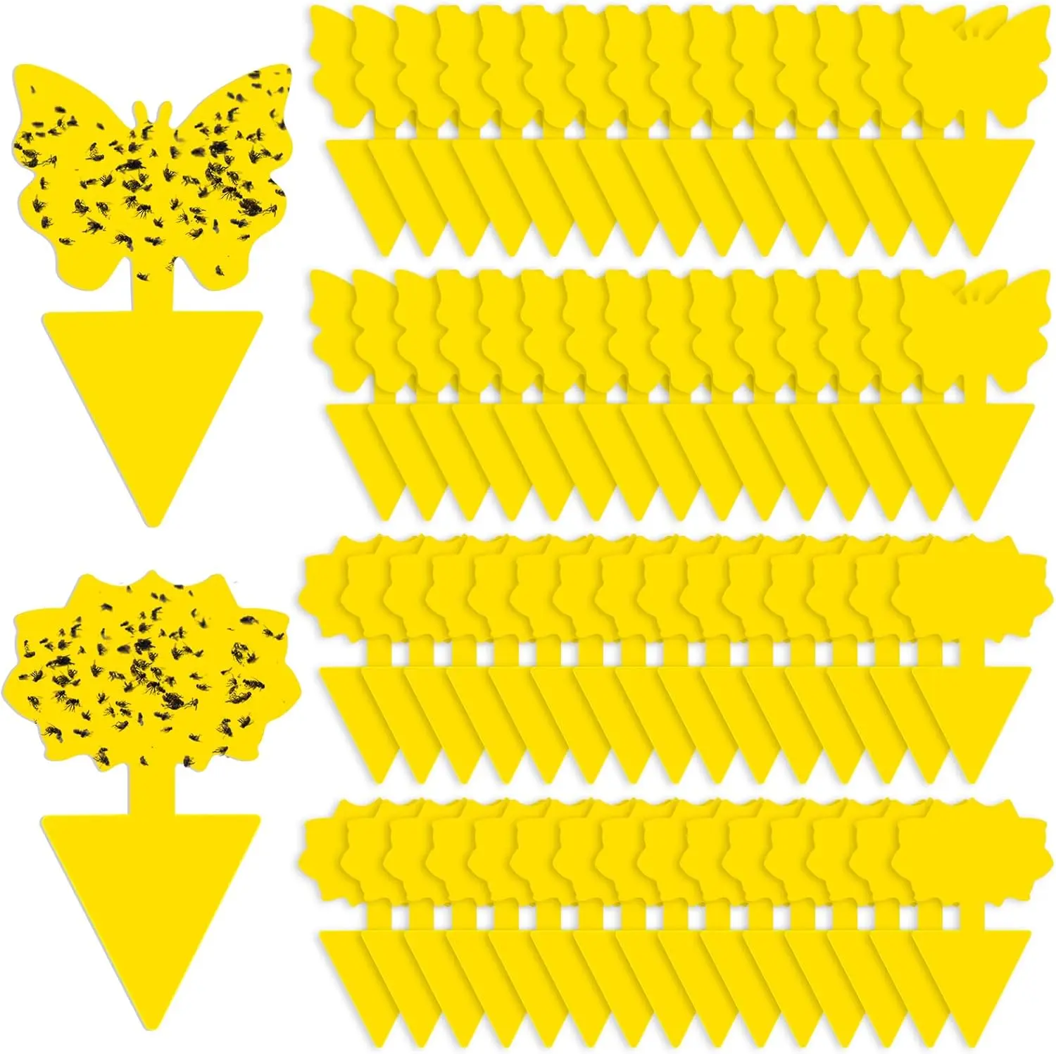50 Pack Yellow Sticky Traps, Fungus Gnat Traps for House Indoor Plants