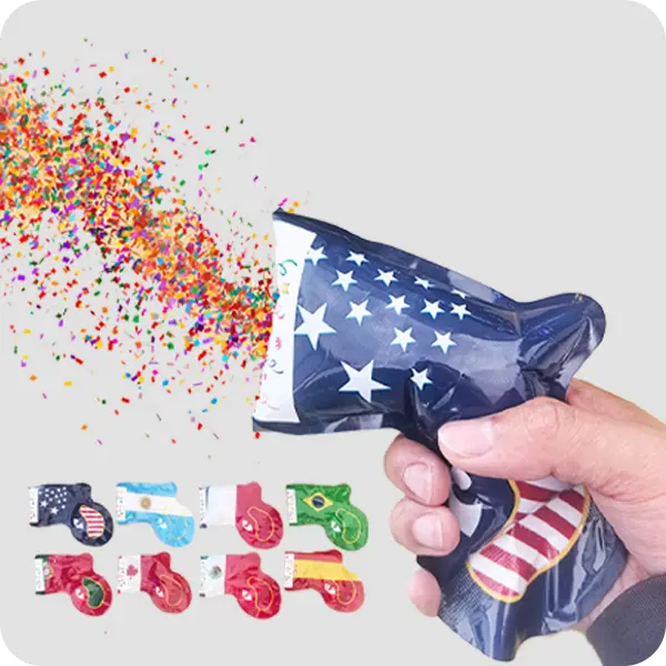 Inflatable Confetti Guns – Handheld Party Poppers  Family Parties
