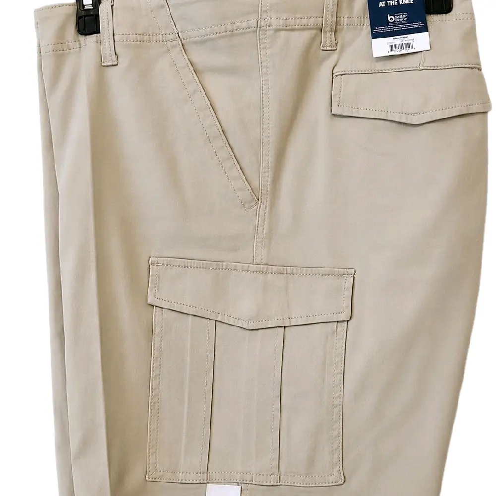 Men’s George Cargo Shorts Khaki At The Knee Casual Utility Shorts Size 44