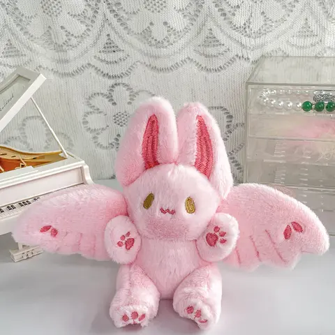 Cute Flying Bat Charm Plush Keychain, Keychain for Purse, Keychain Charms, Cute Keychains, Unique Design Soft Material, Lightweight Durable Decoration for Bags & Home Decor, Adorable Accessory Gift Idea, Keychain Pendant