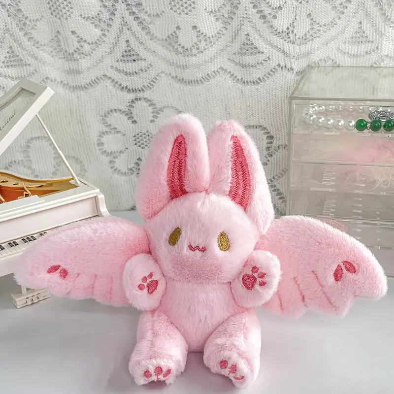 Cute Flying Bat Charm Plush Keychain, Keychain for Purse, Keychain Charms, Cute Keychains, Unique Design Soft Material, Lightweight Durable Decoration for Bags & Home Decor, Adorable Accessory Gift Idea, Keychain Pendant