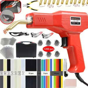 [Upgraded Plastic Welder Kit] 2-in-1 220W Upgraded Plastic Welder Bumper Repair Kit | 1200pcs Hot Staples & 100pcs Plastic Welding Rods, Hot Stapler for Car Bumper Kayak Crack Repairs