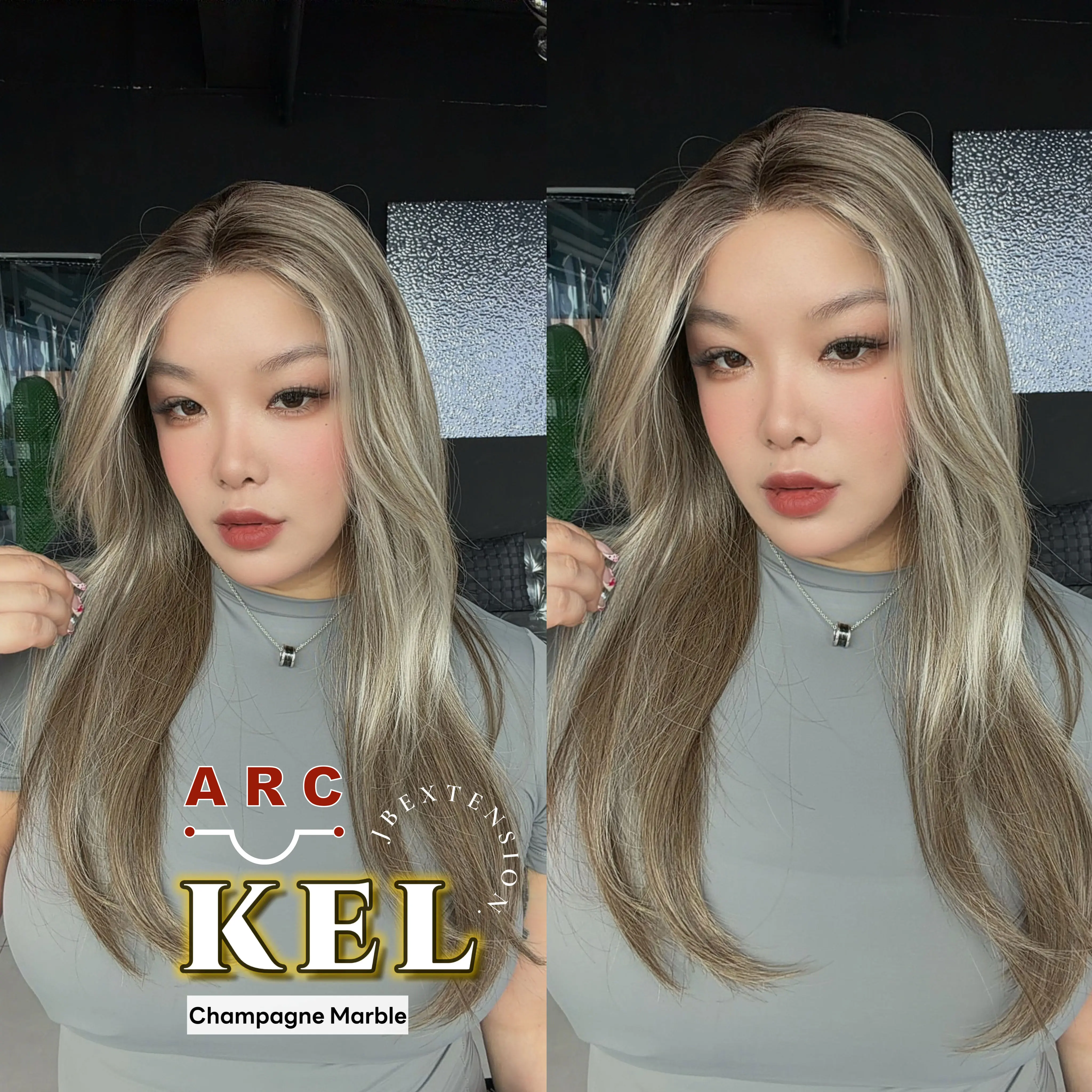 JBEXTENSION 22 Inches Pre-Cut Arc Snowflake Lace Frontlace Glueless Wig KEL ARC【BENDY EAR TABS】