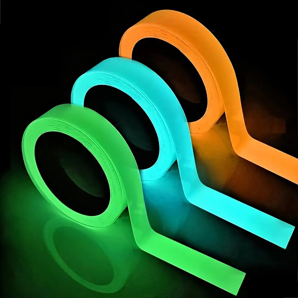 PET Luminous Fluorescent Night Self-Adhesive Glow Luminous Sticker Tape Safety Security Home Decoration Warning Adhesive Tape