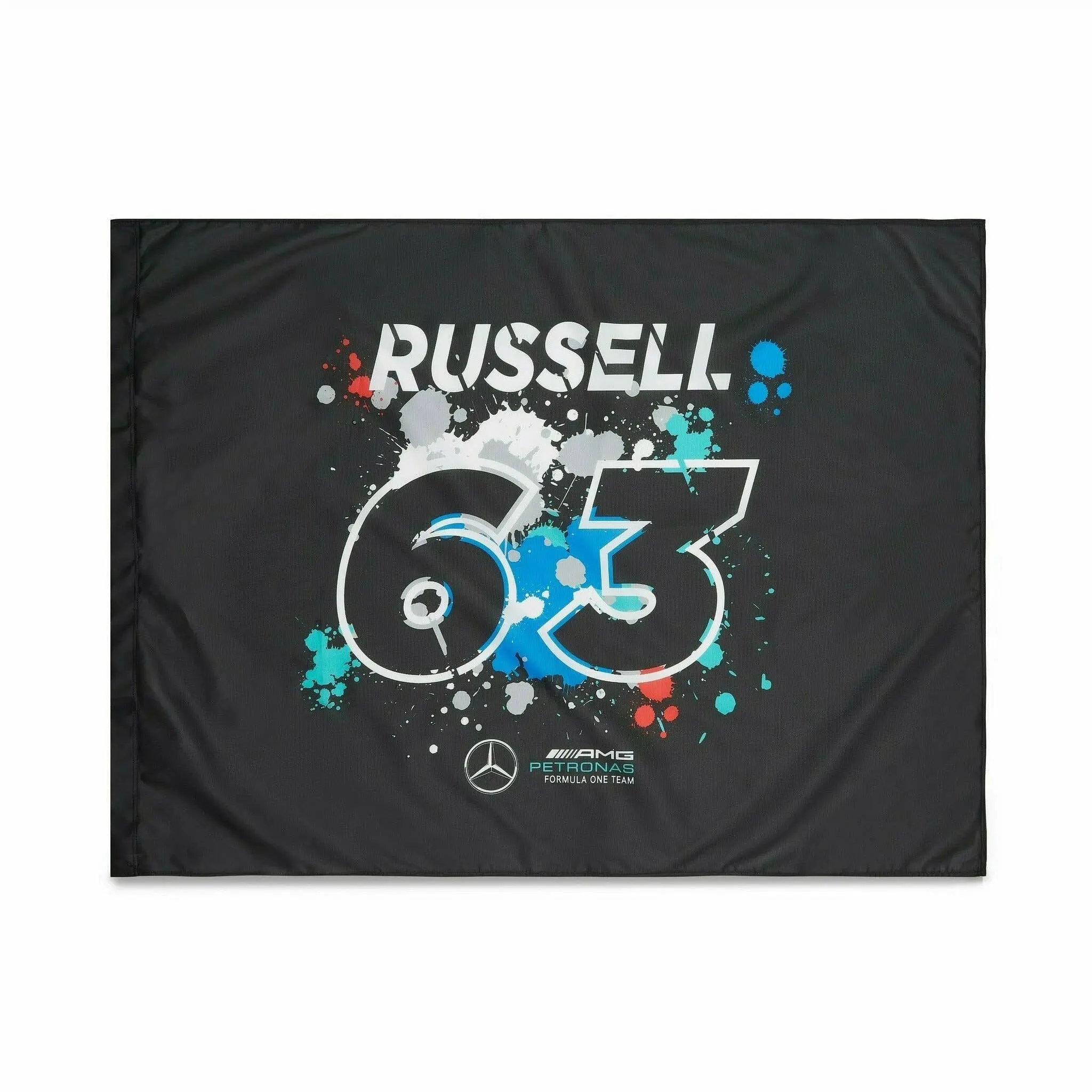 Mercedes Benz AMG Petronas F1 George Russell #63 Flag -Black