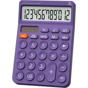 12 Digit Desktop Calculator  Desk Calculator with Large LCD Display, Big Buttons, 4 Function, Solar and   Power, for Office, School, , SD-1292