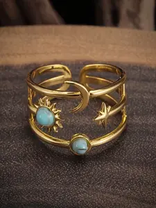 Ring for Women –  Moon & Sun Design, Minimalist Chic Jewelry for Daily Wear & Parties