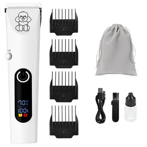 Pet Electric Grooming Trimmer with LED Display, Low Noise Design for Dogs & Cats, Professional Pet Hair Clipper, High Aesthetic Classic Style, Cordless Grooming Tool