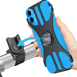 Detachable Universal Bike Phone Holder, 360° Rotatable Adjustable Phone Mount for Bicycle Motorcycle, Fits 4" to 6.7" Smartphones
