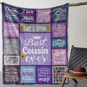 Comfortable Flannel Blanket, Modern Style, All-Season Use, Digital Print, Multi-Purpose, Polyester Material, Ideal Gift, Cozy Throw Blanket