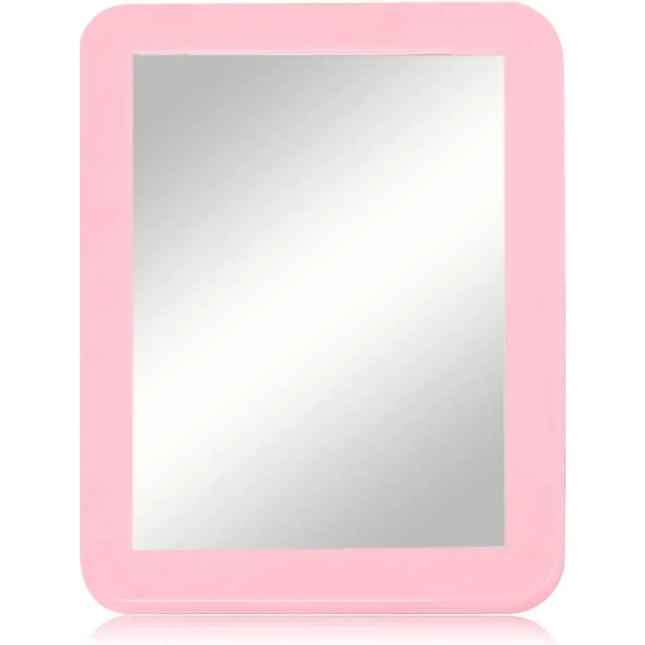 Magnetic Locker Mirror, 5x7 Real Glass Small Mirrors for Locker with Magnetic Backing, for School Locker, Bathroom, Household Refrigerator, Locker Accessory(Pink)