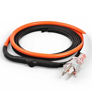 VEVOR Self-Regulating Pipe Heating Cable, Summervibes,Summervibes, 3FT 5W/FT Heat Tape for Pipes Freeze Protection, Water Pipe Heat Cable with Built-in Thermostat Protects PVC Hose, Metal and Plastic Pipe from Freezing