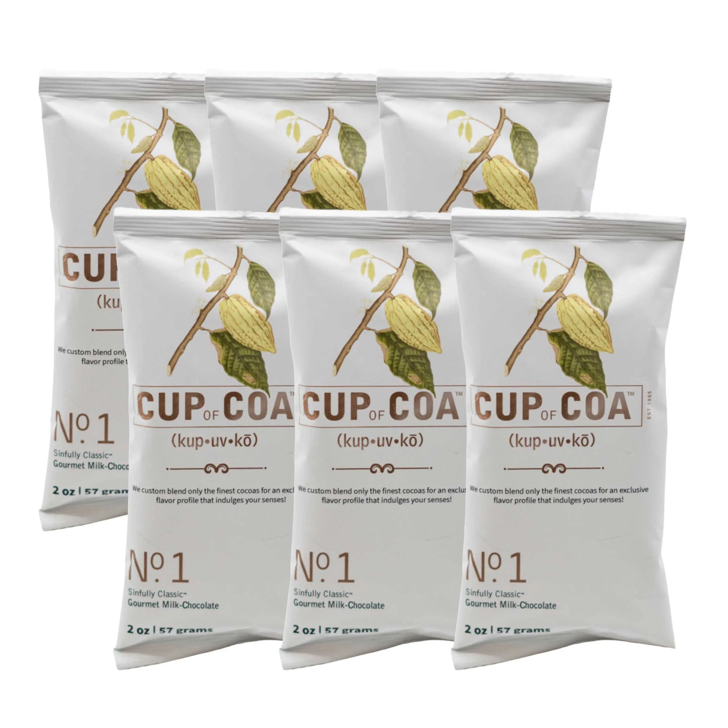 Sinfully Classic Hot Cocoa | Pack of 6 | 2 oz | Cup of Coa