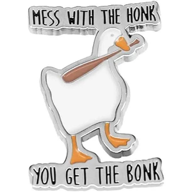 Cute Cartoon Goose Brooch Pin for Women Girls Boy Funny Novelty  Lapel Enamel Pins Kawaii Corsage Clips Badges Button  Gifts for Backpacks Clothing Bags Hats