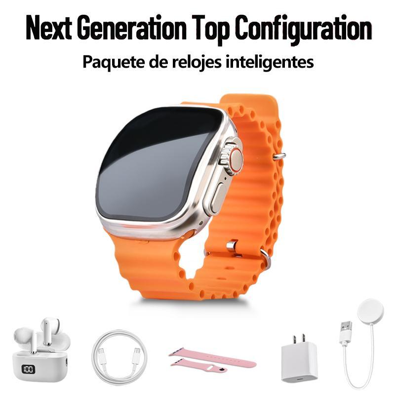 Smart Watch Set: Includes a smart watch, Bluetooth earphones, a 20W fast charger, and a Type-C fast charging data cable.