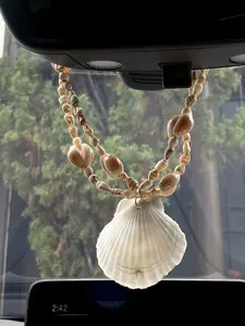 Shell Seashell Rear View Mirror Car Accessory - Summer Shell Rear View Mirror Car Decor - Summer Car Accessories Summer