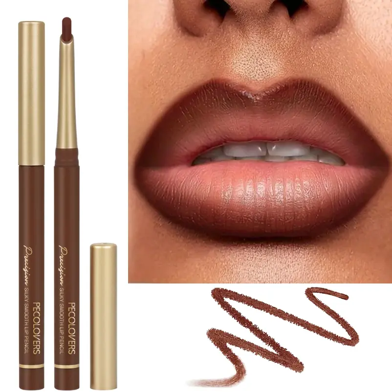 1PC Lipstick Pencil Waterproof Long Lasting Precise Lip Shaping Lipliner Pen, Lippie Pencil, Lip Liner Stain, Espresso Lip Liner, Beauty Lips Makeup Cosmetic, Ideal for Women's Gifts, Lip Product