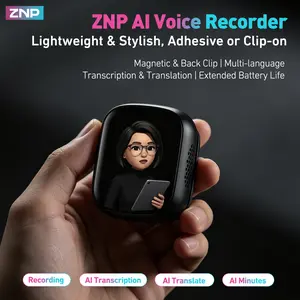 【Festival Gift】 ZNP Z02 AI-Badge Interactive AI Companion Robot | AI Chat, Meeting Record & Summary, 24h Memo Reminder, Emotional Support for Work, Study, Entertainment & Present Giving