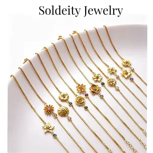 12 Months Birthstone Flower Bracelet, Birth Month Elegant Flower Zircon Bracelet ,Jewerly Gift for Women