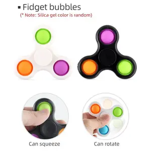 Rainbow Pop Fidget Toys Pack Push its Bubble Stress Relief Sensory Toys for Adult Children Autism Needs Squishy Squeeze Toys