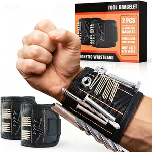 Magnetic Wristband for Holding Screws, Heavy Duty Tool Wrist Strap with Strong Magnets, Gift Box for Men Women Husband, Reusable Cool Gadgets Christmas Gift for DIY Home Repair