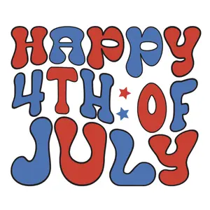 Happy 4th Of July Patriotic Direct To Film Print, DTF Print, Ready To Press Print For T Shirts
