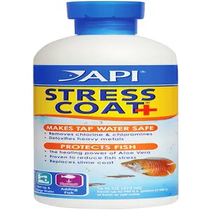 API STRESS COAT Aquarium Water Conditioner 16-Ounce Bottle Mars Fishcare
