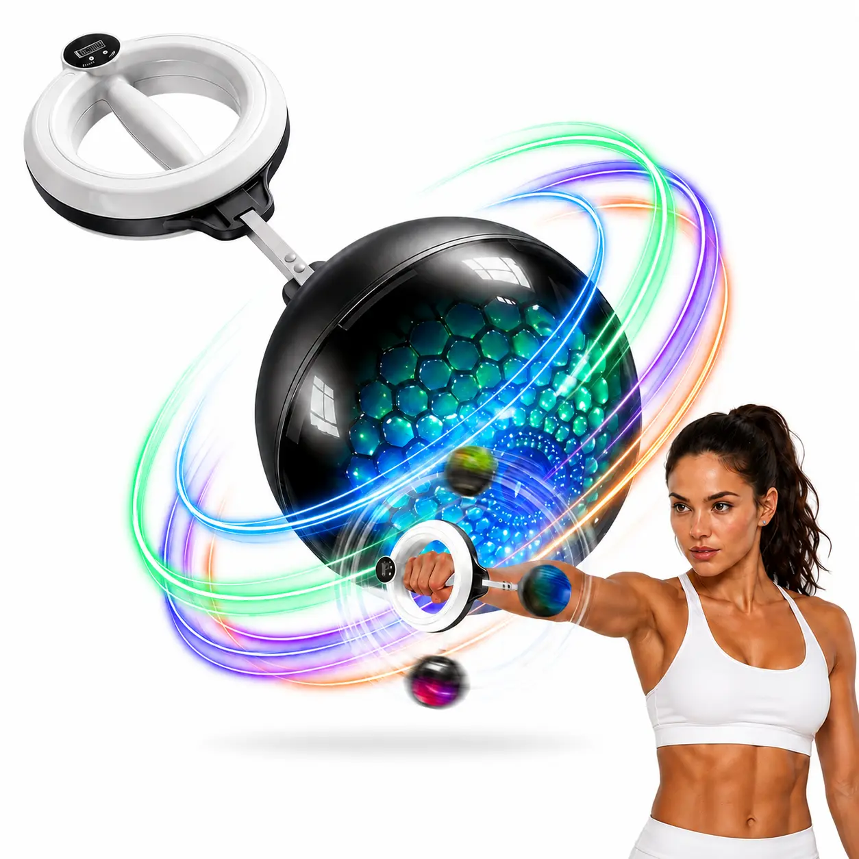 【Mid-Year Deals】360° Hand-Crank Forearm Trainer – Portable Upper Body Strength Tool for Arms, Shoulders & Chest, Unisex Home Gym Equipment
