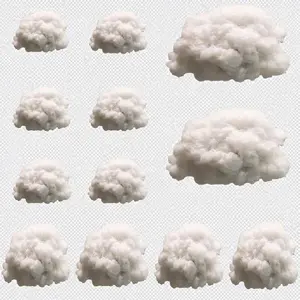 3D Hanging Cloud Decorations - Artificial Cloud Props for Room & Stage - DIY Decorative Hanging Ornaments - Small, Medium, Large Sizes - Reusable & Lightweight for Wedding Party Show Decor Set Christmas Colorful Fluffy Magical Minimalist Paint Photo