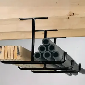 1pc,2pcs Metal Garage Ceiling Hooks Organizer Hook Storage Rack for Fishing Rods Bikes Kayaks Skates, Easy Install, Includes Screws