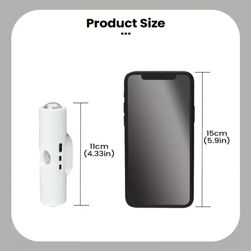 【3/4Pack USB Rechargeable LED Night Light RGB Gradient Ambient Lighting with Motion Sensor】Dimmable Wall Lamp, Magnetic Base & Cat-Eye Design, Perfect for Home Decor, Bedroom, Stairs, Hallway & Entryway, Ambient Lighting, Modern Lighting