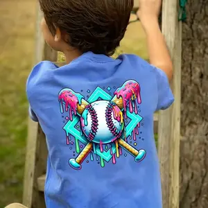 Youth & Adult Baseball Drip Shirt, Toddler Boy Clothing, Baseball Lifestyle Kids Clothes, Ice Cream Baseball Gear, Family Shirt, Baseball Stuff For Gift